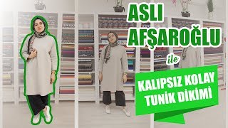 Kalıpsız Kolay Tunik Dikimi Aslı Afşaroğlu  Easy Tunic Sewing Without Pattern [upl. by Ttebroc]