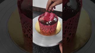 chocolate mirror glaze cake decorating ideas cakedecorating shots youtubeshorts trending [upl. by Annoit]