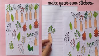 make your own stickers at home 😱 DIY homemade stickers  how to make stickers [upl. by Dent]