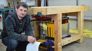 My workbench built from construction grade lumber [upl. by Analem]