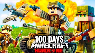 I Survived 100 Days in a WAR in Minecraft Hardcore [upl. by Avat438]