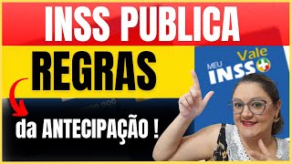 🔴 INSS PUBLICA REGRAS DA ANTECIPAÇÃO   ANIELI EXPLICA [upl. by Paula]