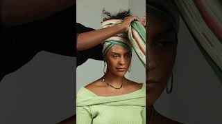 Quick and easy tall headwrap style headwraptutorial headwrapstyles [upl. by Thorncombe307]