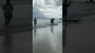 Our guest went Surfing on Standup Paddleboarding Surfing Activity in Boracay [upl. by Dnalrah]