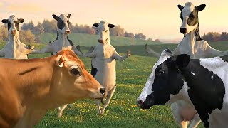 FUNNY COW DANCE 4 │ Cow Song amp Cow Videos 2024 [upl. by Atsirhcal355]