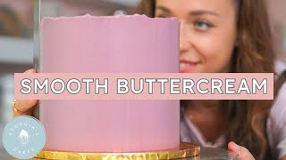 NO AIR BUBBLES How to Smooth out Buttercream on Your Cake  Georgias Cakes [upl. by Atiuqrahc]