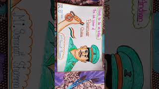 drawing of gallantry award winner Major Somnath Sharma runammalik5820 gallantryawards short [upl. by Amuh667]