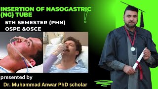 BSN KMU 5TH SEMESTER PHN OSCE OSPE INSERTION OF NASOGASTRIC NG TUBE [upl. by Nileuqaj]