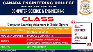 VTU MCES 18CS44 EMBEDDED SYSTEM DEVELOPMENT ENVIRONMENT DEBUGGING FIRMWARE AND HARDWARE M5 L5 [upl. by Apollo]