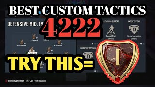 BEST 4222 CUSTOM TACTICS EA FC 24 [upl. by Sihtam]