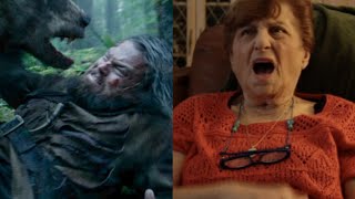 Grandmas Reaction to The Revenant BEAR SCENE [upl. by Sidnarb]