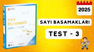 345 TYT MATEMATİK SORU BANKASI ÇÖZÜMLERİ  SAYI BASAMAKLARI  TEST 3  2025 [upl. by Thera]