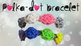 PolkaDot Rainbow Loom Bracelet Tutorial [upl. by Alisan]