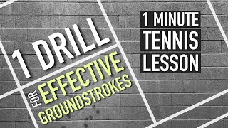 1 Drill For Effective Groundstrokes  1 Minute Tennis Lesson Ep21 shorts [upl. by Clercq236]