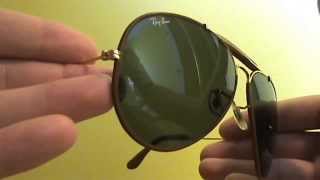 Vintage RayBan Outdoorsman 62 mm Bausch amp Lomb  Leathers [upl. by Fonseca]