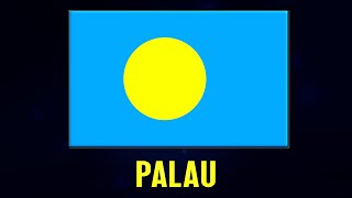 Flag of Palau with national anthem capital city area currency info [upl. by Marlow]