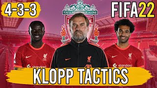 Recreate Jurgen Klopps 433 Liverpool Tactics in FIFA 22  Custom Tactics Explained [upl. by Yesnek622]