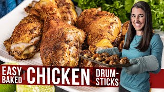 Easy Baked Chicken Drumsticks 4 Flavors [upl. by Sitoel32]