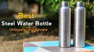 Best stainless steel water bottle  Unboxing and review steel water bottle [upl. by Longerich793]