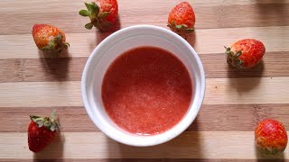 Baby Food Recipe  5  Strawberry 🍓 Puree  6  12 months Baby Food baby 6monthsbaby healthy [upl. by Entirb292]