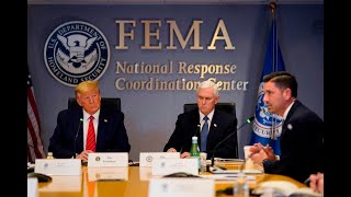 President Trump speaks with governors about the Coronavirus pandemic at FEMA HQ [upl. by Aciraj]