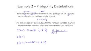 Probability Distributions for Discrete Random Variables  Example [upl. by Nnyladnarb]