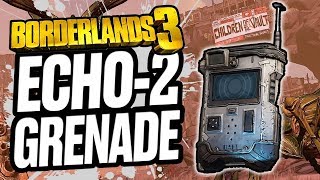 ECHO2 Grenade Mod Weapon Showcase UNIQUE White Rarity Grenade drop from BOSSES [upl. by Tillfourd]