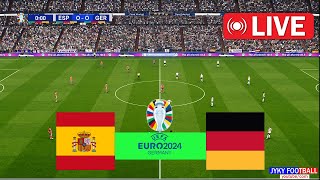 🔴LIVE  SPAIN vs GERMANY  Quarter final UEFA EURO 2024 Full Match  Williams vs Musiala  PES Game [upl. by Ajax870]