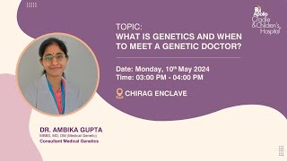 WHAT IS GENETICS AND WHEN TO MEET A GENETIC DOCTOR [upl. by Franciscka]