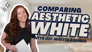 Comparing AESTHETIC WHITE to Similar Paint Colors [upl. by Einnej509]