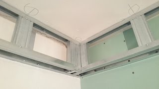 короб для натяжного потолка Все секреты монтажа Plasterboard ceiling [upl. by Dionisio250]