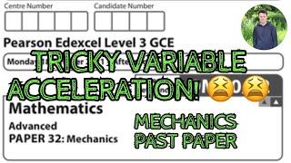 I answered the HARDEST A level MECHANICS 2021 question 😩 2D Variable Acceleration Edexcel Maths [upl. by Lohcin]