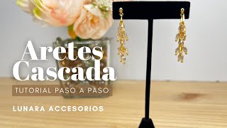 Tutorial paso a paso de Aretes Cascada en alambrismo  🌙 Lunara Accesorios [upl. by Ominorej274]