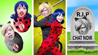 FROM BIRTH TO DEATH OF MIRACULOUS CHAT NOIR  FUNNY amp CRAZY MIRACULOUS LADYBUG BY CRAFTY HACKS PLUS [upl. by Glennie839]