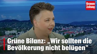 Grüne Bilanz „Wir sollten die Bevölkerung nicht belügen“  kronetv NACHGEFRAGT [upl. by Janey]