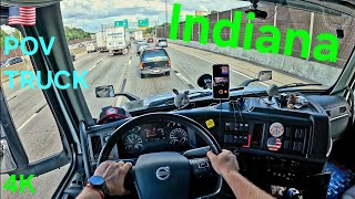 Truck Driving through Indiana  POV 4K [upl. by Aneed198]