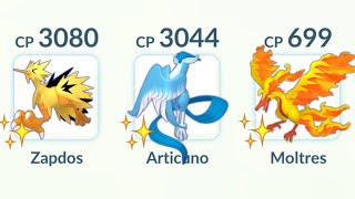 using ✨ SHINY GALARIAN Zapdos Articuno Moltres in Pokemon GO MASTER LEAGUE [upl. by Ayna]