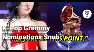 KPop Groups Snubbed at 2025 Grammy Nominations [upl. by Trepur]