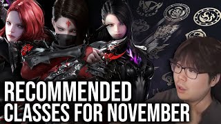 LOST ARK Recommended Classes for Nov 2023 out of latest reworked amp new classes in KR [upl. by Cristine]