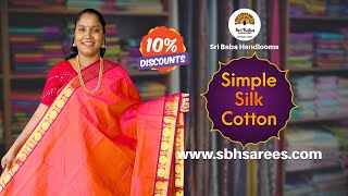 Simple Silk Cotton Saree Collections6022024 [upl. by Yrahcaz255]