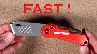 Craftsman Retractable Folding Utility Knife Blade Change [upl. by Elram]