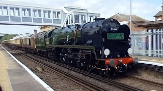 35028 Clan Line passing through Canterbury East [upl. by Ireg]