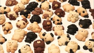 どうぶつスノーボールクッキーの作り方🍪animal snowboll cookies [upl. by Lindeberg]