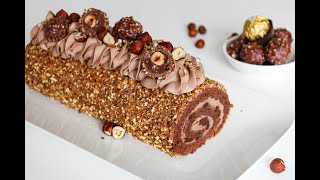 Bûche roulée au Nutella [upl. by Ahsikit]