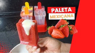 O VERÃO ESTÁ CHEGANDO É TEMPO DE PALETA MEXICANA DE MORANGO COM LEITE CONDENSADOEngordando a Gente [upl. by Sadiras12]