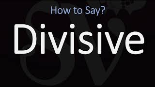 How to Pronounce Divisive CORRECTLY Meaning amp Pronunciation [upl. by Eire]