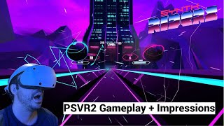 Synth Riders Gameplay  Impressions On PSVR2  Unique Mario Type Game Mode Sets It Apart [upl. by Osgood]