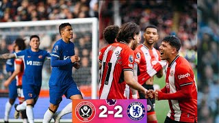 Sheffield vs Chelsea 22 EPL highlights 2024  Thiago Silva goal  Madueke goal  McBurnie goal [upl. by Burney]