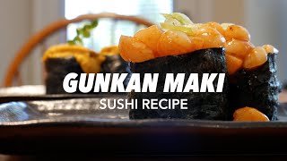 GUNKAN MAKI How To Make Uni and Scallop Maki [upl. by Jeni]