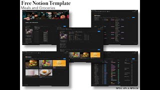 Free Notion Meal Planner Template with Ingredients Tracker Grocery List and Recipe Book [upl. by Eluj]